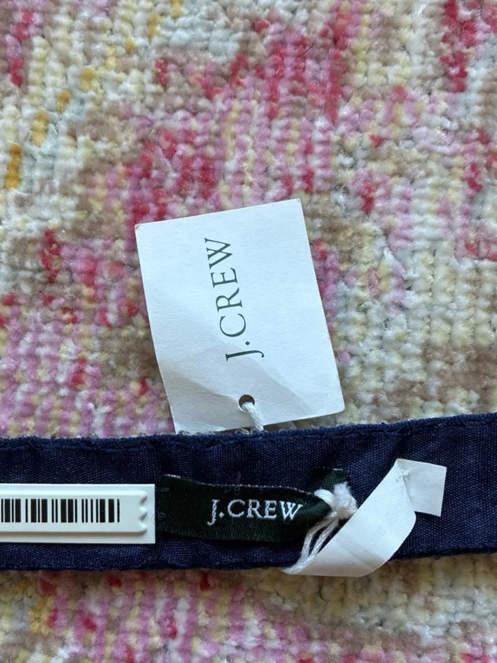 J. Crew Navy Ribbon and Beaded Accent Belt - Picture 2 of 2